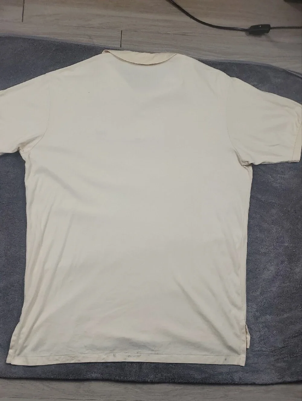 Polo Ralph Lauren XL Soft Yellow 100% Cotton Hockey Logo Polo Short Sleeve